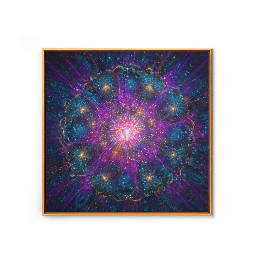 Colorful Cosmic Explosion Galaxy Abstract Wall Art Psychedelic Space Painting Trippy Room Decor Modern Wall Art Canvas Print