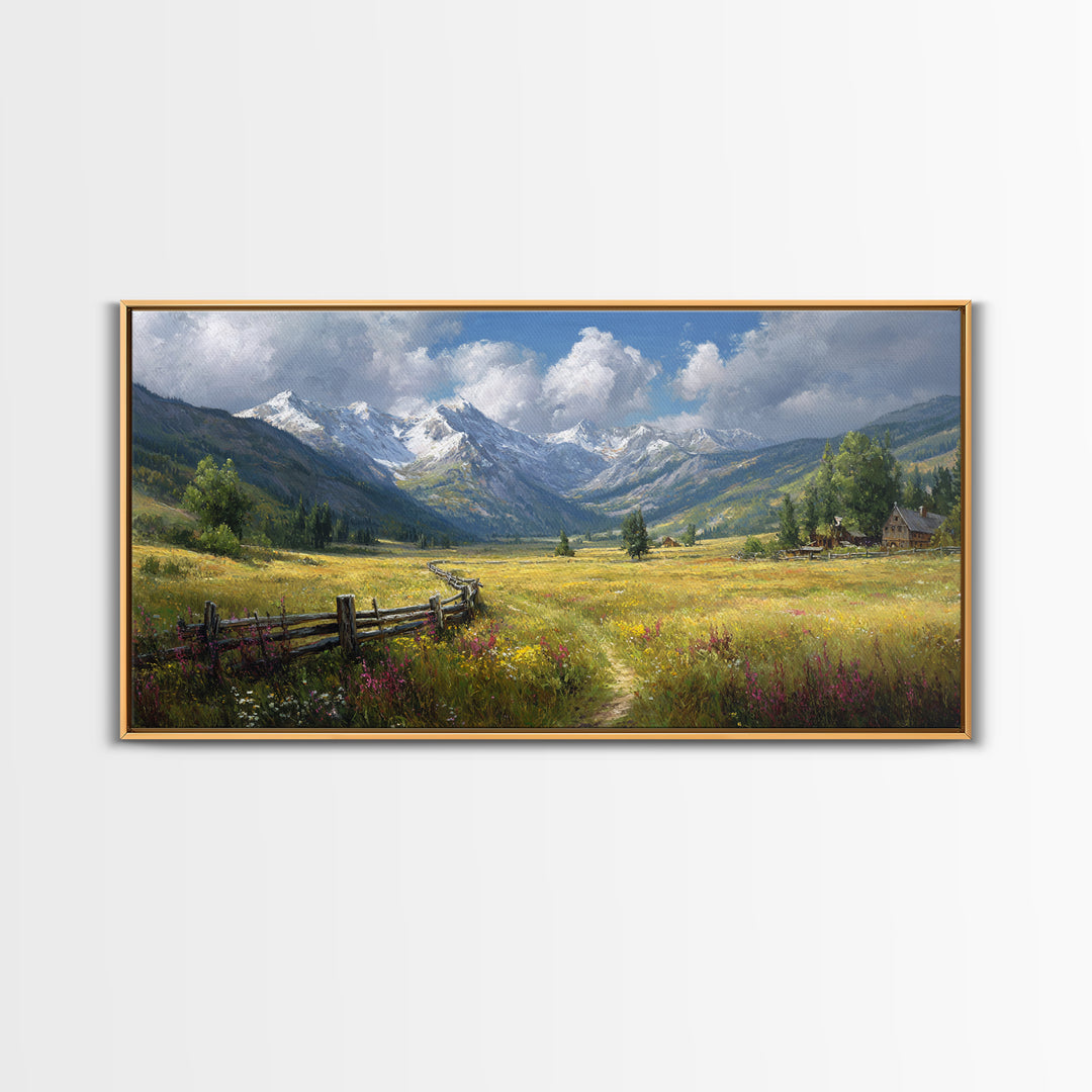 Dramatic Autumn Fire Landscape Painting With Burning Grass And Fiery Sky Wall Art