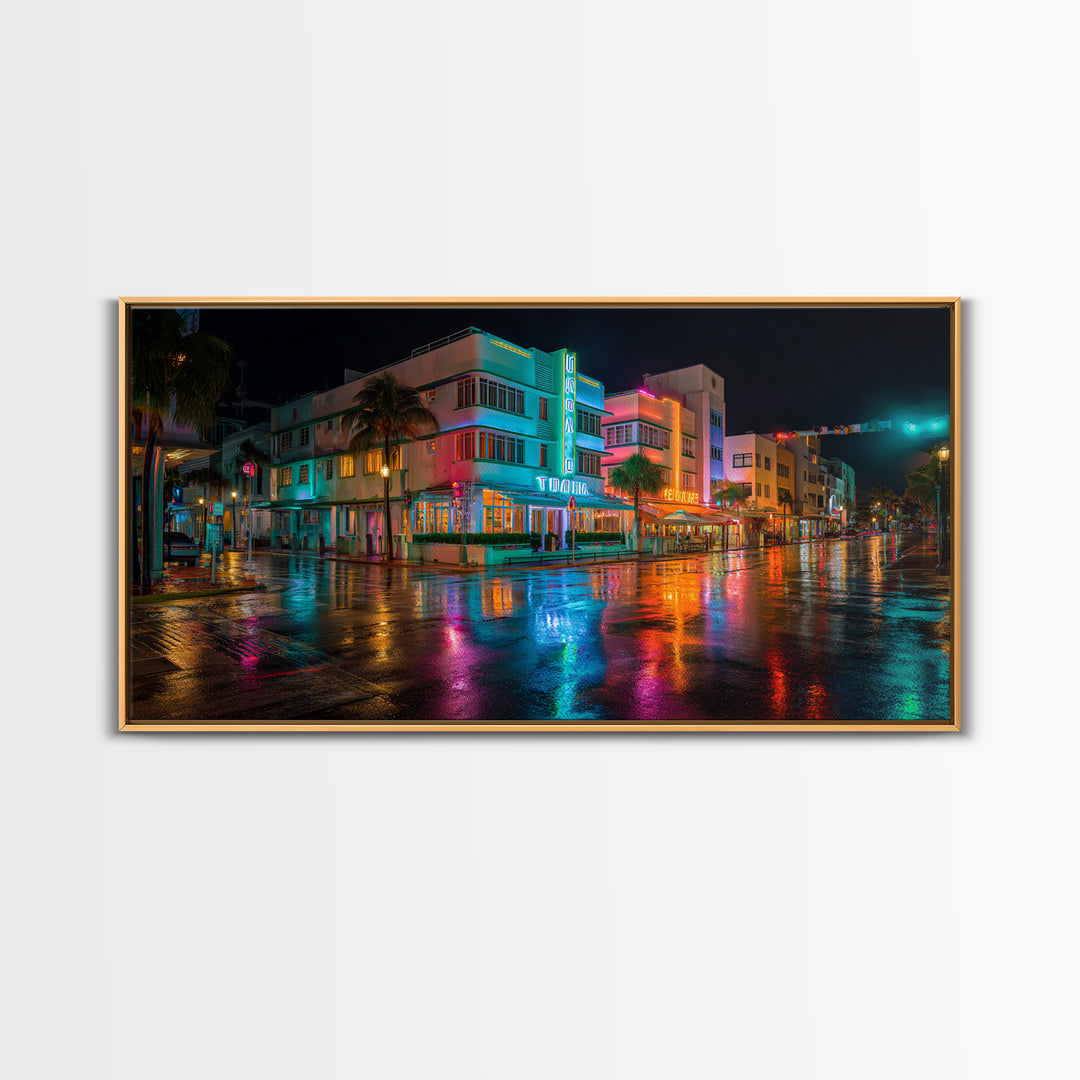 Mystical Vibrant Forest Reflection Magical Wall Art Canvas Print For Enchanted Home Decor And Cozy Living Room