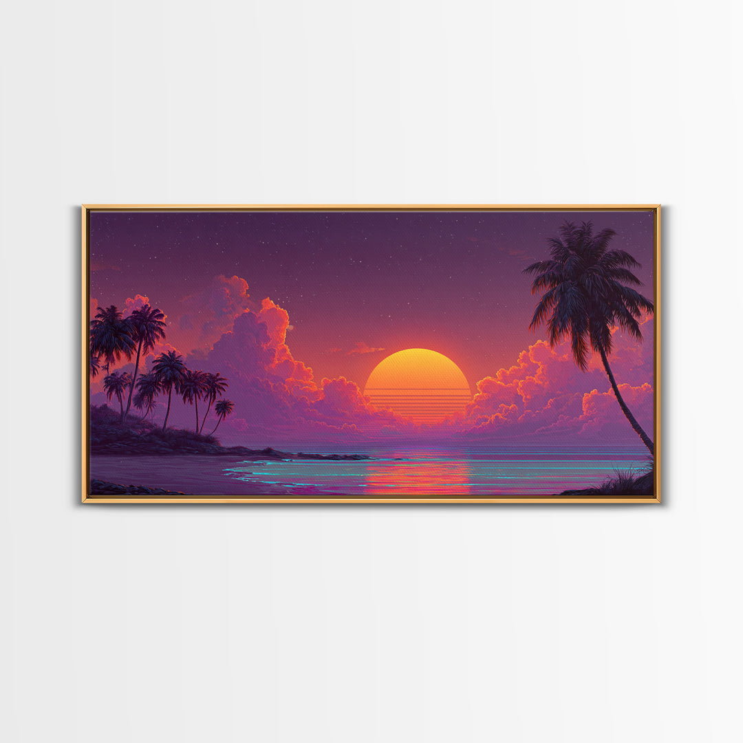 Dreamy Mystical Staircase In Purple And Blue Tones Abstract Fantasy Painting Canvas Print Wall Art For Living Room Boho Decor