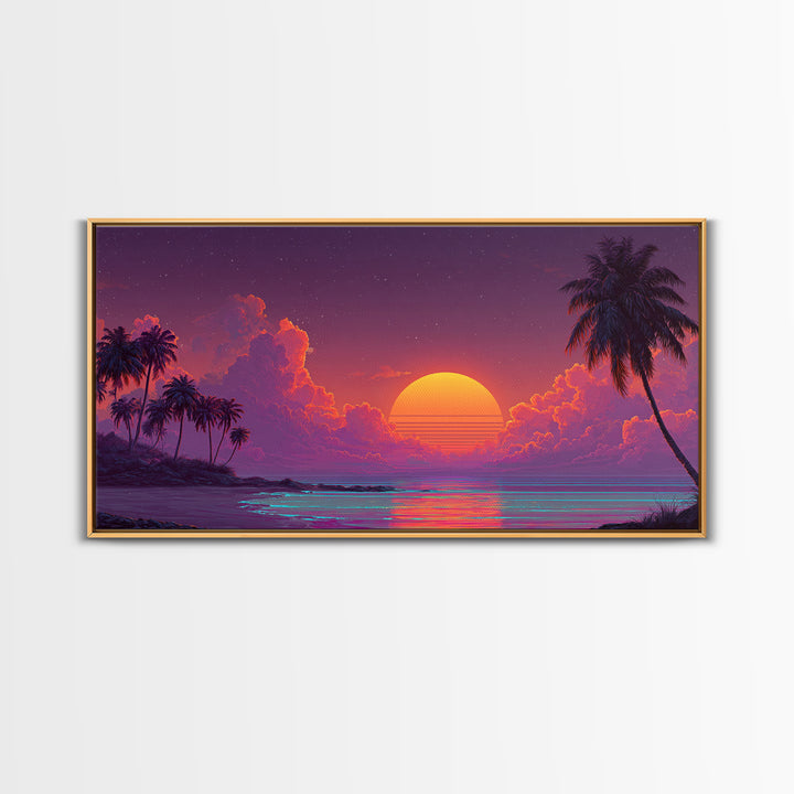 Dreamy Mystical Staircase In Purple And Blue Tones Abstract Fantasy Painting Canvas Print Wall Art For Living Room Boho Decor