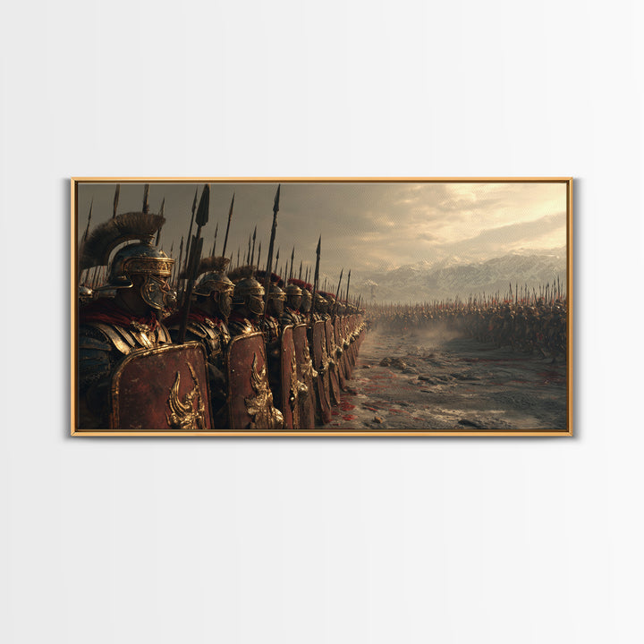 Epic Roman Legion Army Ancient Warriors Battlefield Military Wall Art Canvas Print Perfect For History Buffs And Office Decor
