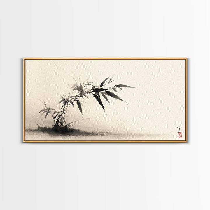 Autumn Mountain Canyon Landscape Painting Framed Canvas Print Large Wall Art Rustic Home Decor For Living Room Bedroom Office Wall Decor