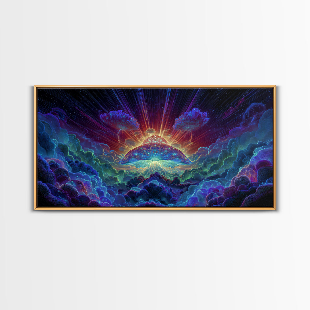 Colorful Psychedelic Abstract Art Painting Canvas Print Wall Art For Home Office Living Room Modern Contemporary Artwork Large Wall Art