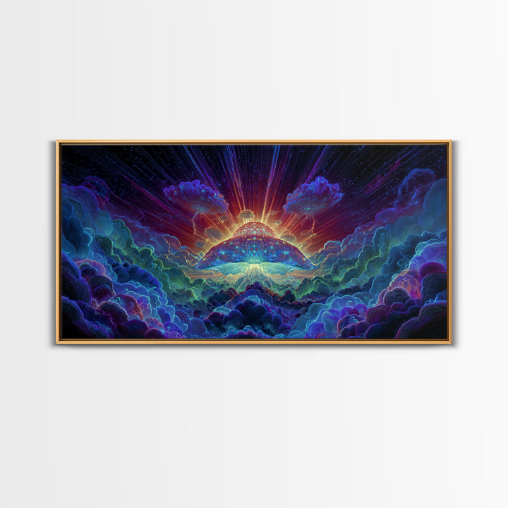 Colorful Psychedelic Abstract Art Painting Canvas Print Wall Art For Home Office Living Room Modern Contemporary Artwork Large Wall Art