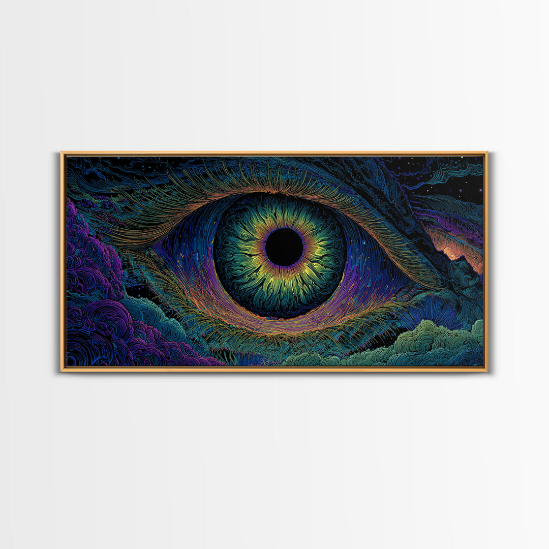 Vibrant Swirling Forest Sunset Painting Canvas Print Wall Art Large Framed Canvas Print Boho Home Decor Modern Wall Art Living Room Decor
