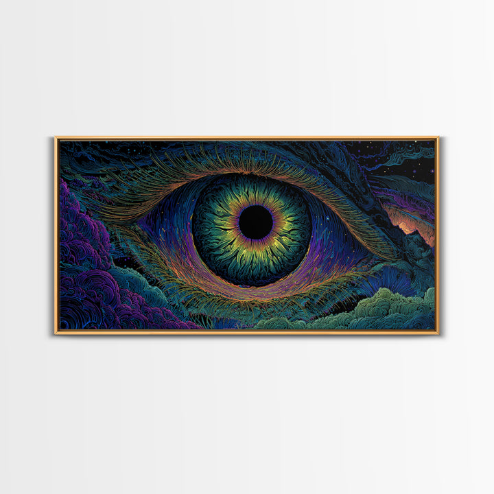 Vibrant Swirling Forest Sunset Painting Canvas Print Wall Art Large Framed Canvas Print Boho Home Decor Modern Wall Art Living Room Decor