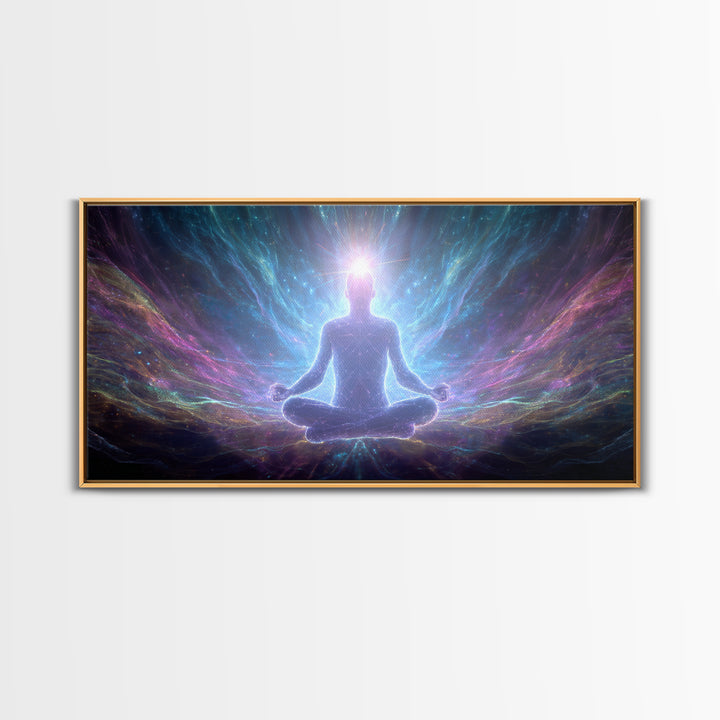 Whimsical Magical Underwater Scene With Mushrooms And Sunset Canvas Print Colorful Fantasy Wall Art