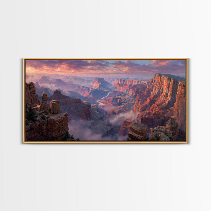 Grand Canyon Landscape Sunset Canvas Print Scenic Nature Wall Art Large Modern Art Home Decor