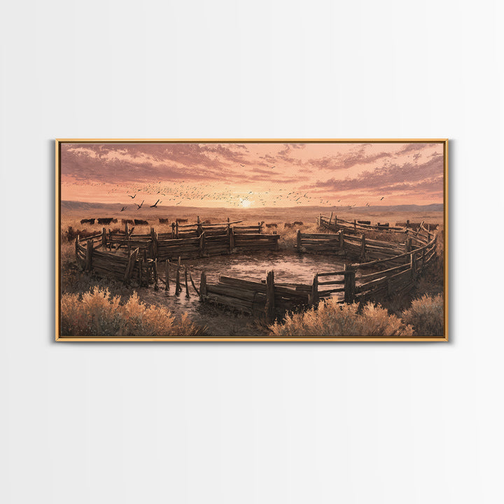 Detailed Traditional Oriental Landscape Scroll Art Painting Framed Canvas Print Asian Wall Art Home Decor Zen Style Wall Art