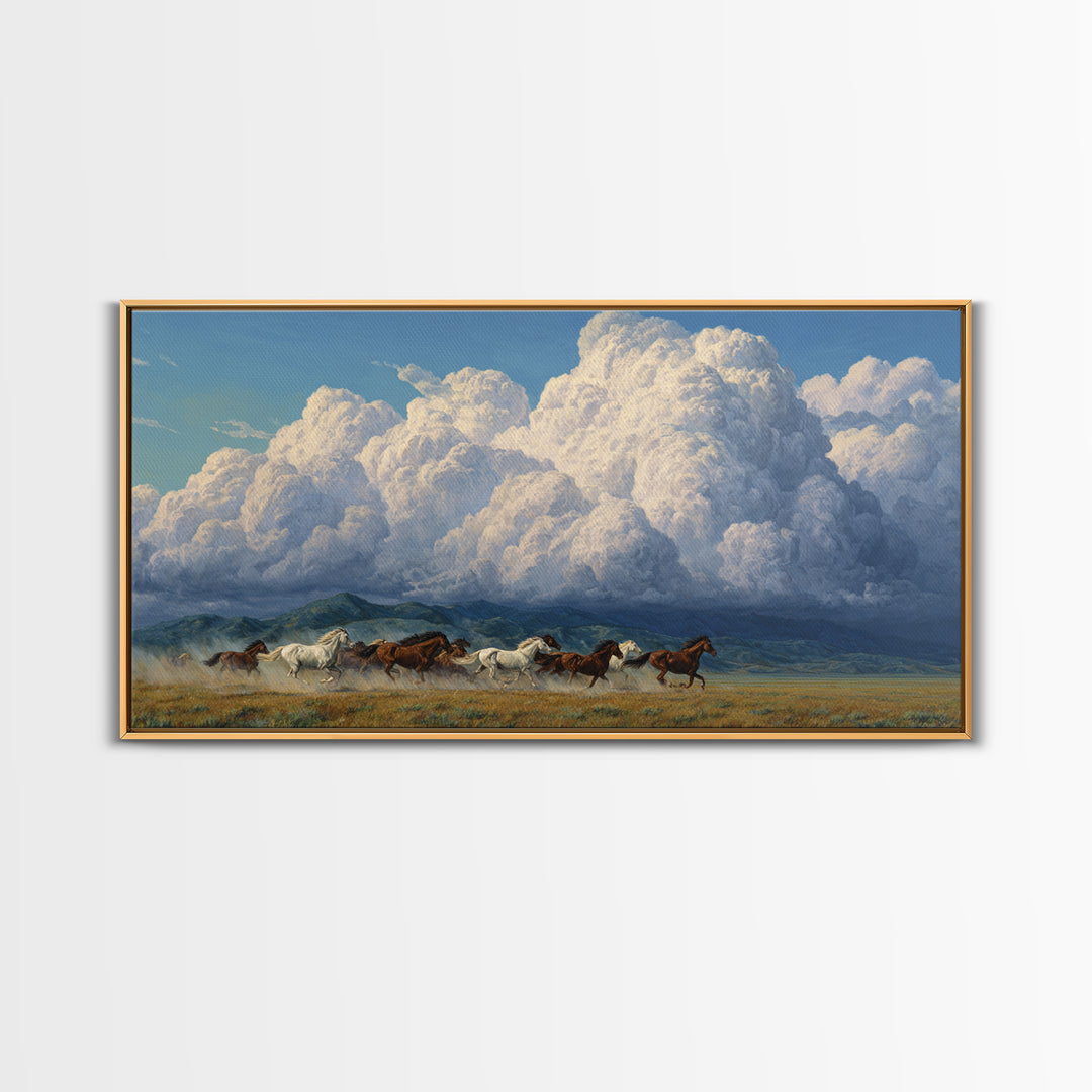 Lush Mountain Stream Landscape With Blue Sky Original Oil Painting Wall Art For Rustic Farmhouse Or Cabin Decor Framed Canvas Print Gift For Nature Lover