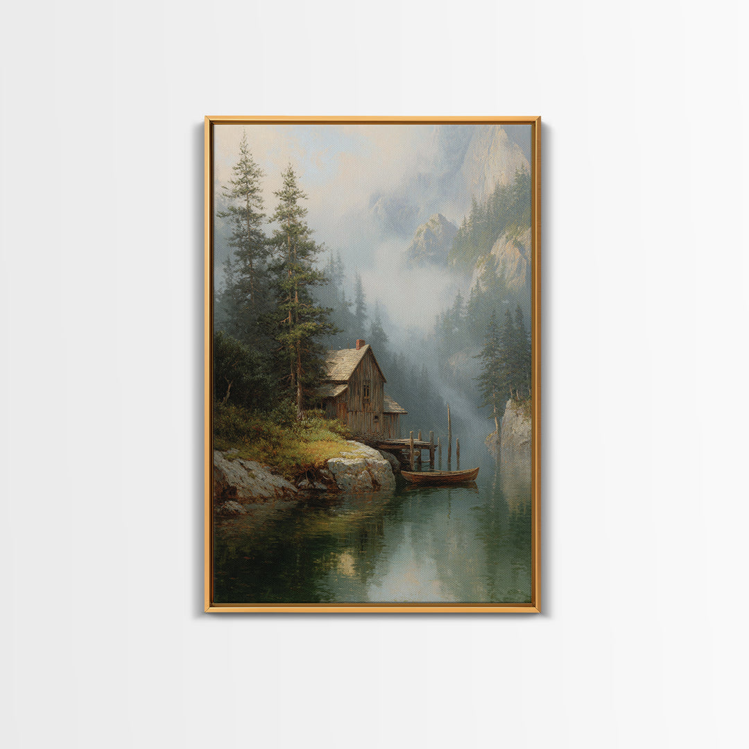 Digital Fantasy Western Horse Rider Canyon Landscape - Canvas Print Large Wall Art Rustic Home Decor For Living Room