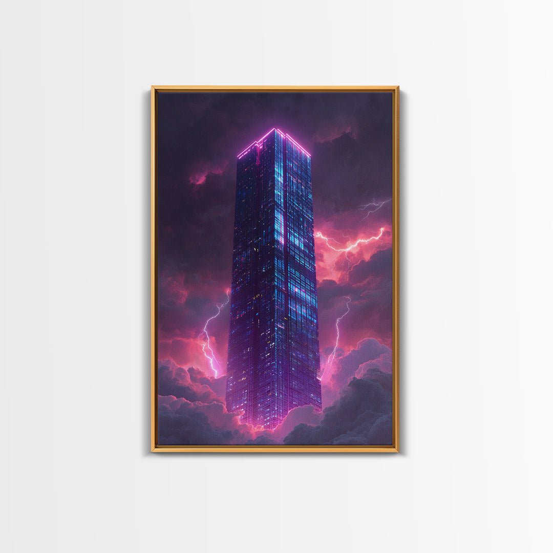 Surreal Mountain Floating Rock Face With Soft Colorful Sky Wall Art Canvas Print Modern Home Decor