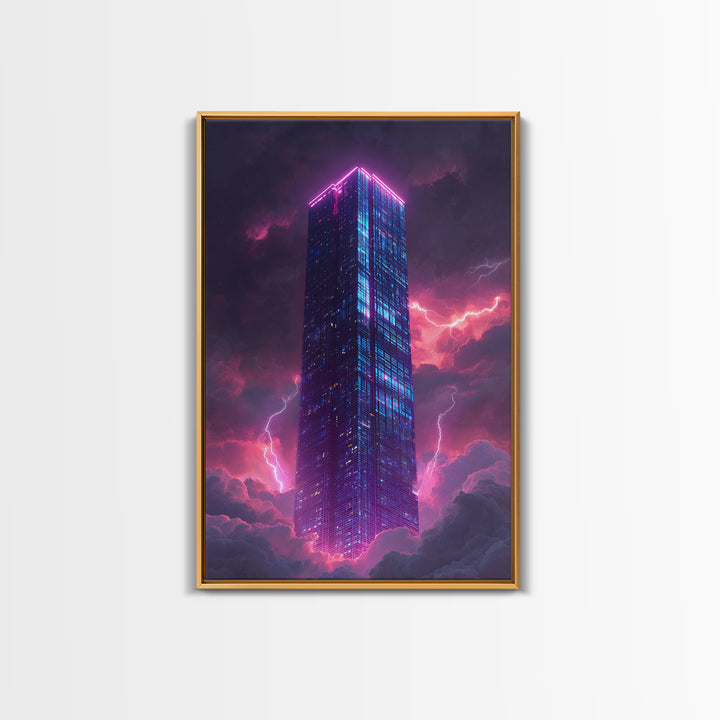 Surreal Mountain Floating Rock Face With Soft Colorful Sky Wall Art Canvas Print Modern Home Decor