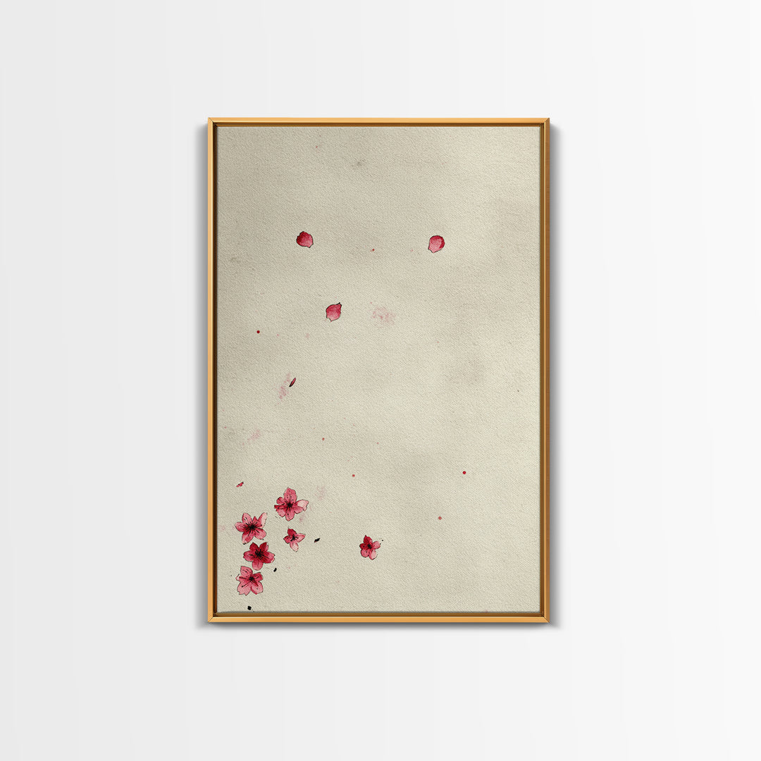 Minimalist Traditional Japanese Ink Painting Of Zen Buddhist Monks Meditating Wall Art Print Framed Canvas For Office