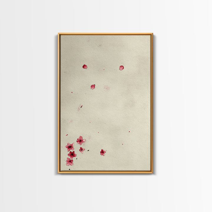 Minimalist Traditional Japanese Ink Painting Of Zen Buddhist Monks Meditating Wall Art Print Framed Canvas For Office