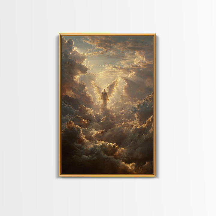 Dark Moody Battle Field Landscape With Cross And Sun Rays Painting Oil Art Print Wall Art For Rustic Home Or Office Decor