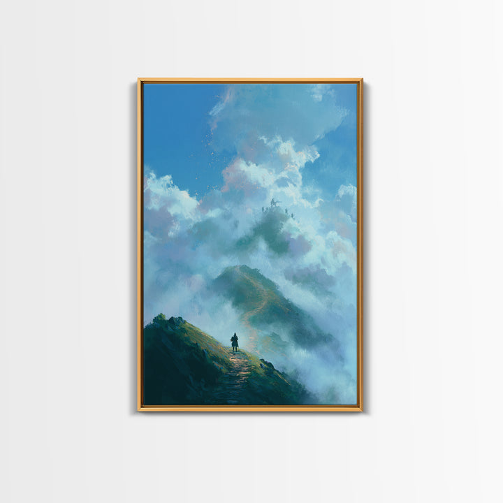 Stormy Lake Landscape Oil Painting Moody Nature Wall Art - Canvas Print For Rustic Living Room And Cabin Decor