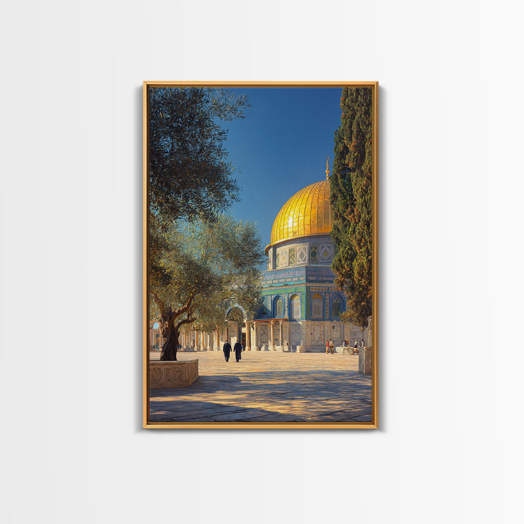 Historic Islamic Manuscript Studio Beautiful Framed Canvas Print Educational And Religious Wall Art