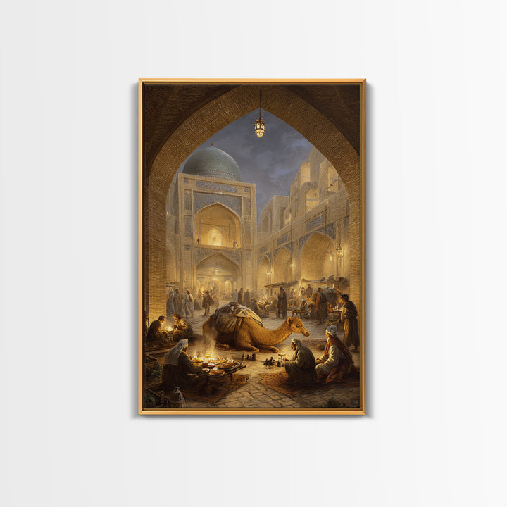 Golden Hour At Historic Jerusalem Ancient Architecture With Shadows Canvas Print Wall Art For Spiritual Home Decor And Travel Lovers