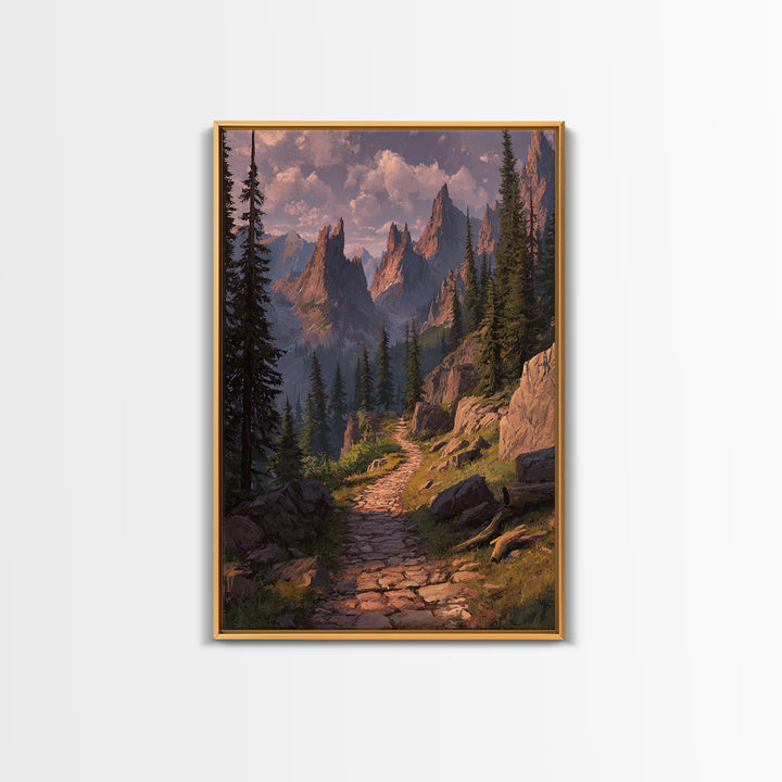 Peaceful Japanese Lotus Pond With Meditating Monk At Sunrise Wall Art Framed Canvas Print Zen Home Decor Relaxing Traditional Painting