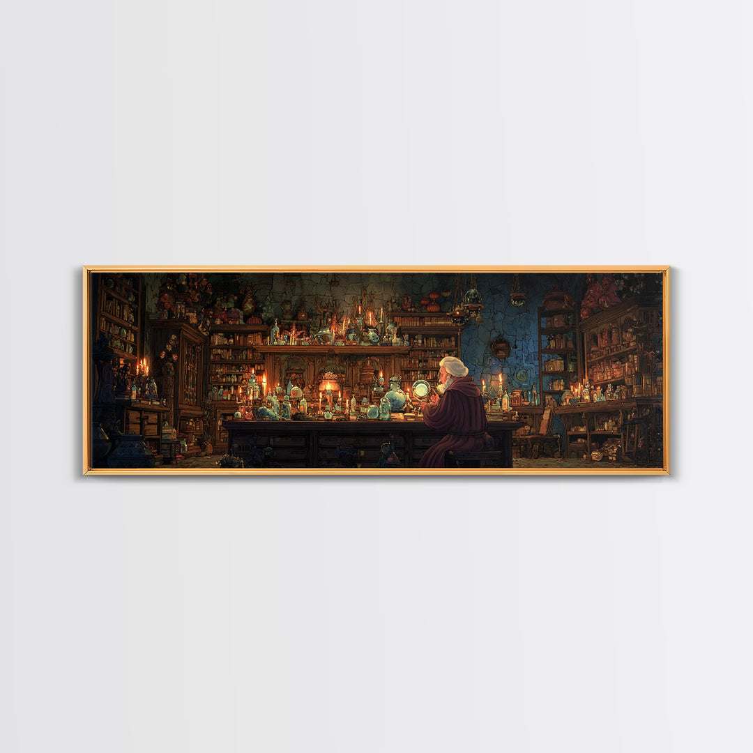 Epic Knight Silhouette Against Mystical Glowing Tree Fantasy Wall Art Canvas Print