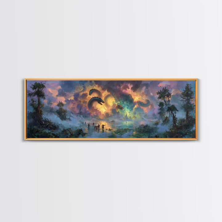 Panoramic View Of Pilgrims At Holy Kaaba Mecca Cityscape Painting Framed Canvas Print Religious Islamic Wall Art For Home Decor