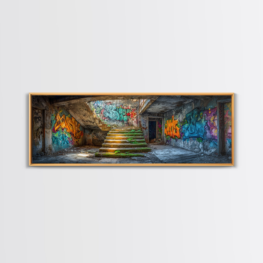 Dramatic Epic Fantasy Battle Scene Painting Wall Art Framed Canvas Print with Fiery Skies and Mythical Elements for Home Decor