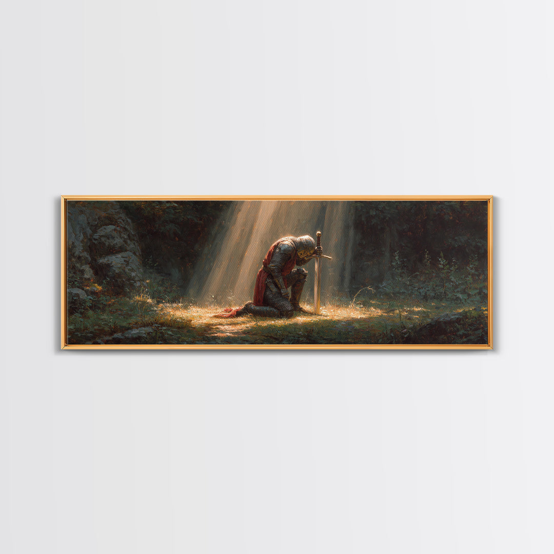 Tranquil River Landscape With Lush Forest Original Oil Painting Wall Art Framed Canvas Print Cozy Nature Decor