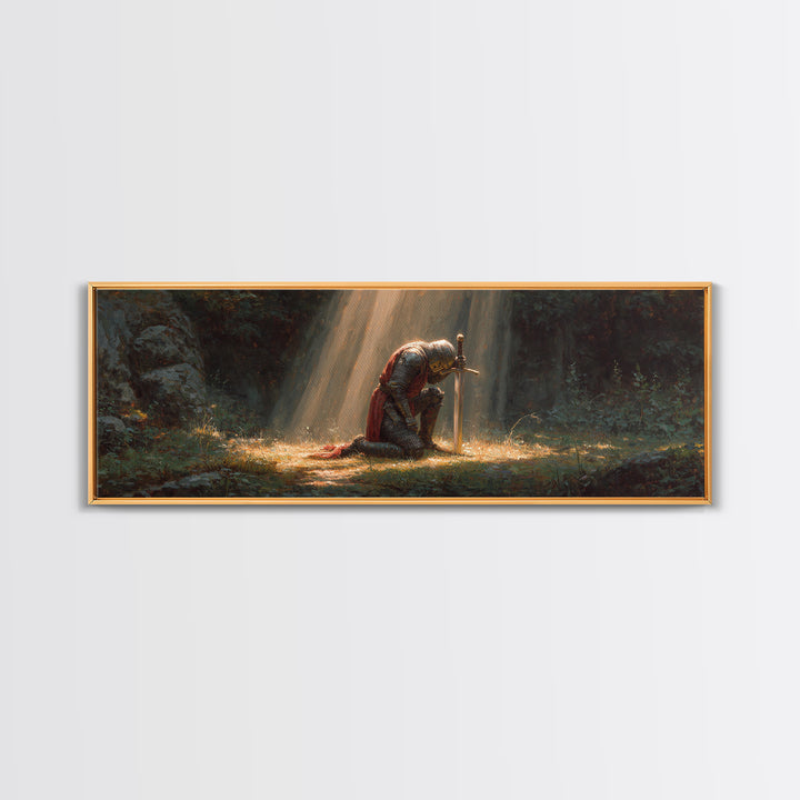 Tranquil River Landscape With Lush Forest Original Oil Painting Wall Art Framed Canvas Print Cozy Nature Decor