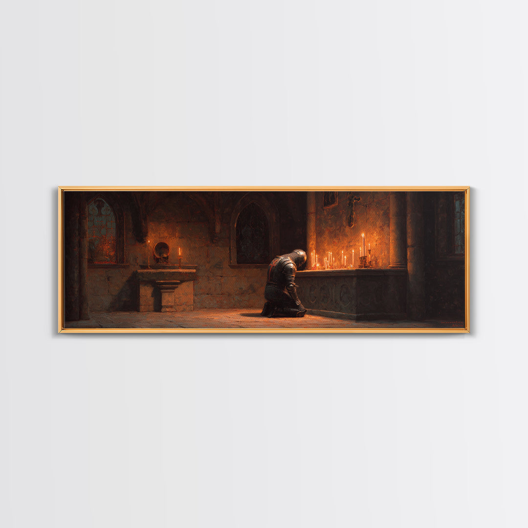 Sunlit Medieval Church Interior With Dramatic Lighting And Arches Framed Canvas Print For Timeless Wall Art And Rustic Home Decor