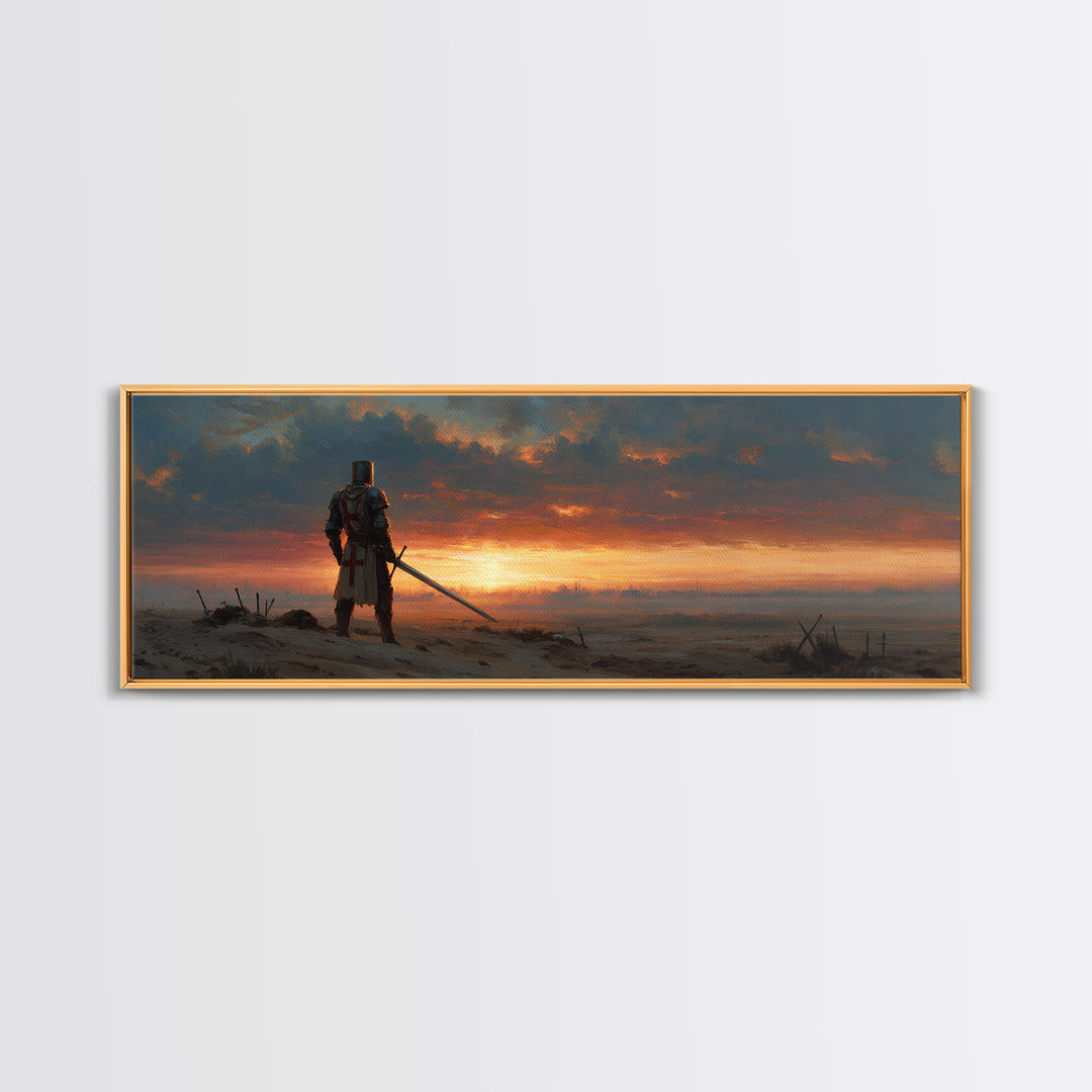 Rustic Outdoor Gear Scene With Hat, Oar, And Backpack Canvas Print Perfect For Cabin Wall Art or Adventure Home Decor
