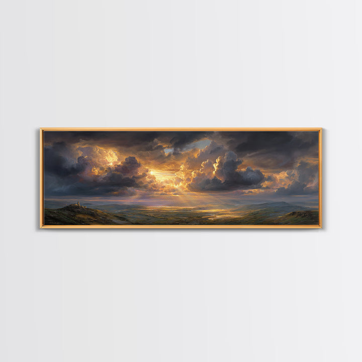 Peaceful Dawn Over Tranquil Forest Lake Canvas Print Misty Morning Nature Wall Art For Living Room Decor
