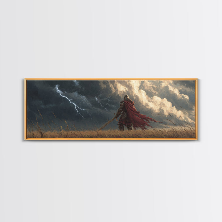 Mysterious Enchanted Magical Forest Landscape With Glowing Door Fairy Tale Wall Art Framed Canvas Print Decor