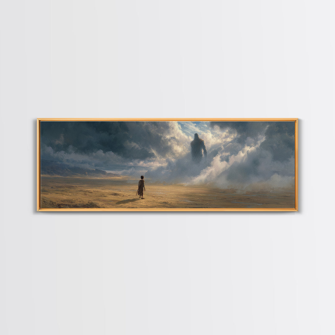 Dramatic Fantasy Seascape With Towering Waves And Magical Cloud Figure Wall Art Canvas Print For Coastal Or Nautical Decor