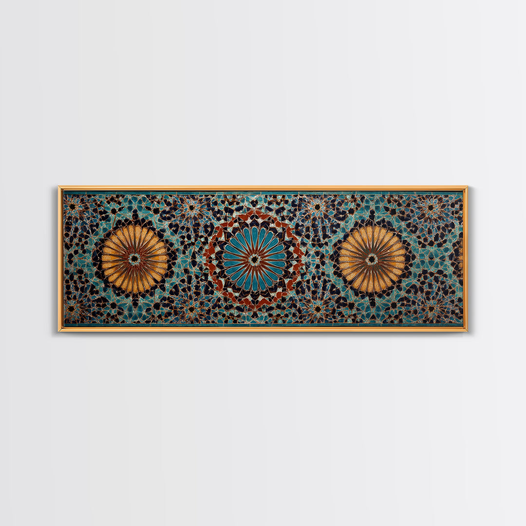 Beautiful Tile Mosaic Traditional Moroccan Pattern Art Canvas Print Wall Art For Elegant Home Decor And Cultural Style