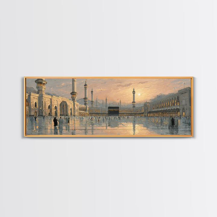 Vibrant Urban Graffiti Street Scene With Reflections Moody Wall Art Canvas Print