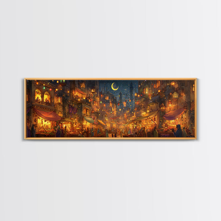 Calm Mountain Lake Canoe Landscape Oil Painting Wall Art Serene Nature Scene Large Framed Canvas Print