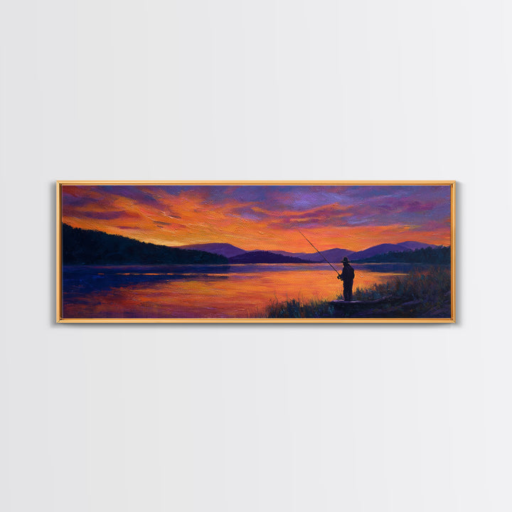 Majestic Islamic Holy Site Sunset Panorama Painting Framed Canvas Print For Spiritual Wall Decor