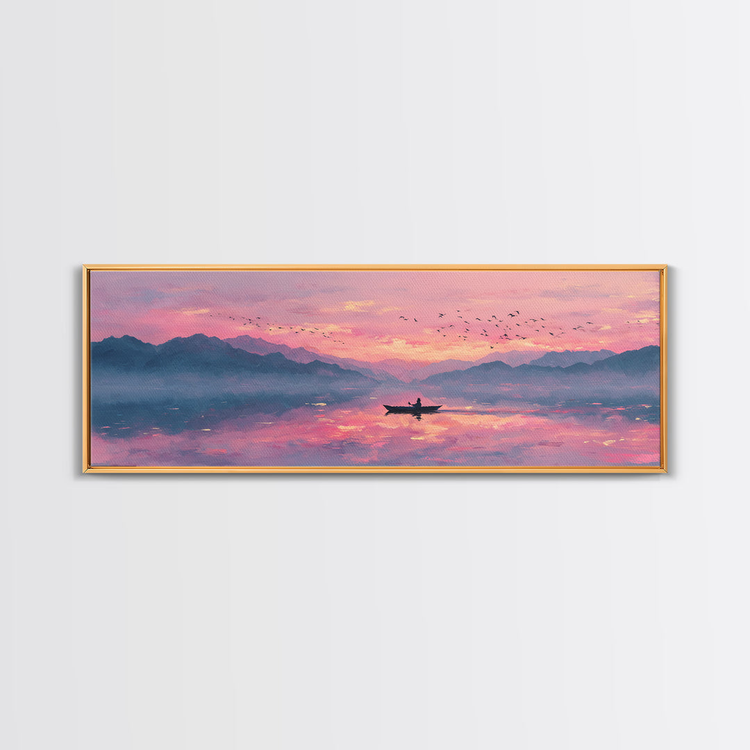 Vibrant Fantasy Dragon In Glowing Stormy Night Sky Dramatic Surreal Wall Art Framed Canvas Print For Unique Home Decor And Gift