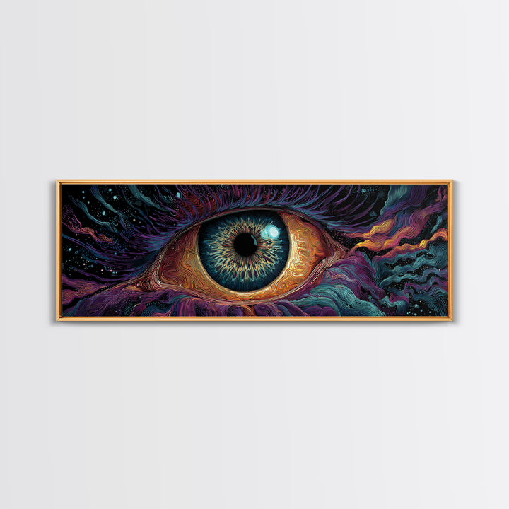 Surreal All Seeing Cosmic Eye Wall Art, Mystical Psychedelic Canvas Decor, Spiritual Wall Art Print, Modern Home Decor, Gift For Her