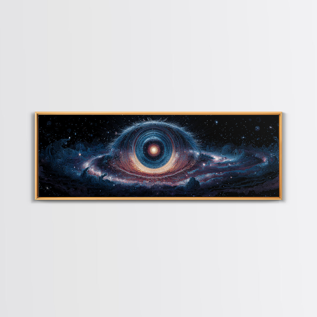 Cosmic Eye Black Hole Galaxy Wall Art, Celestial Canvas Print, Astronomy Decor, Space Wall Decor, Sci Fi Art Print, Home Decor