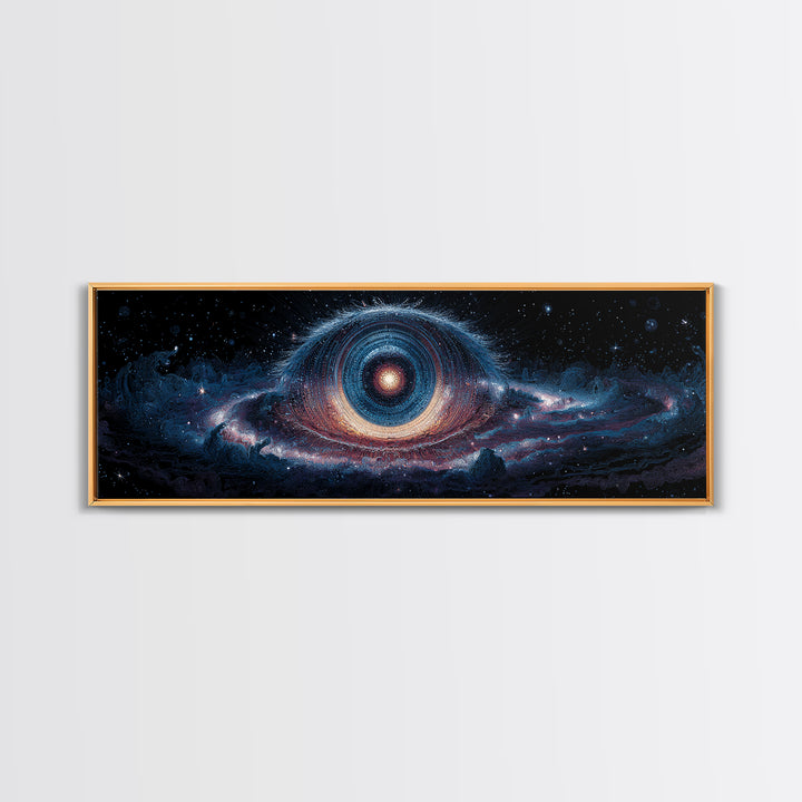 Cosmic Eye Black Hole Galaxy Wall Art, Celestial Canvas Print, Astronomy Decor, Space Wall Decor, Sci Fi Art Print, Home Decor