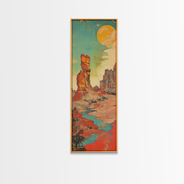 Desert Mesas And Turquoise River Wall Art, Southwest Landscape Print, Western Home Decor, Rustic Office Decor, Housewarming Gift