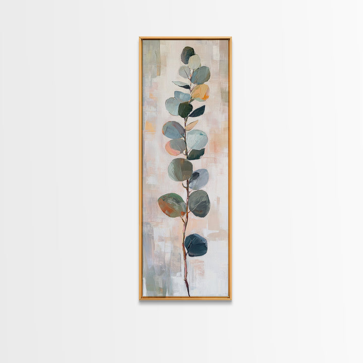 Minimal Eucalyptus Branch Botanical Wall Art, Sage Green Wall Decor, Neutral Botanical Art Print, Modern Farmhouse Home Decor