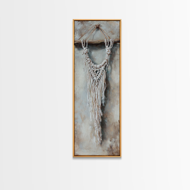 White Macrame Wall Hanging Wall Art, Boho Wall Decor, Neutral Home Decor, Textured Wall Art, Rustic Apartment Decor Gift