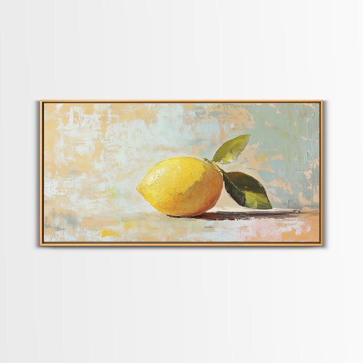Bright Lemon Still Life Canvas Print, Kitchen Wall Art, Mediterranean Decor, Fruit Art Print, Summer Home Decor, Housewarming Gift
