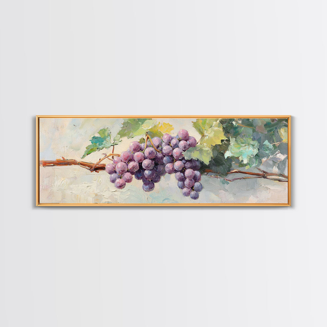 Sunlit Purple Grape Cluster Wall Art, Vineyard Art Print, Winery Decor, French Country Kitchen Decor, Gift For Wine Lover