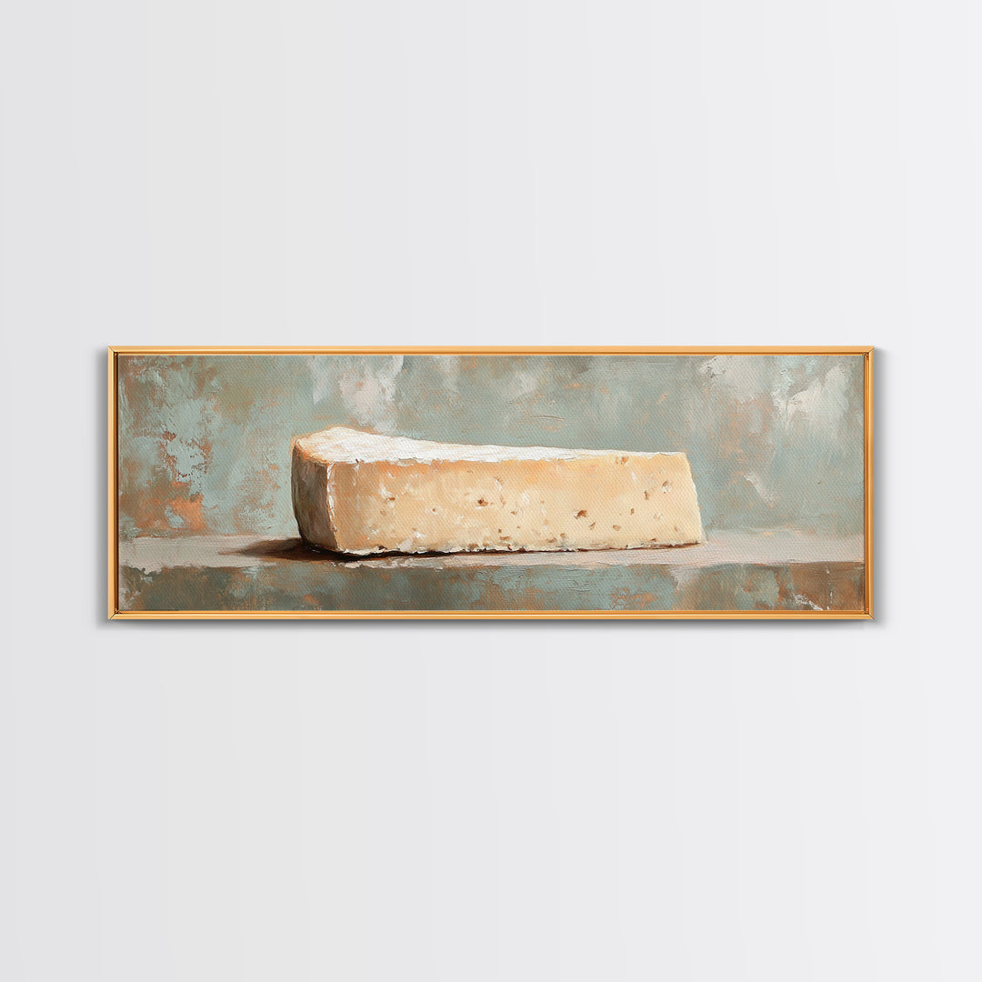 Rustic Parmesan Cheese Still Life Canvas Print, Kitchen Wall Art, Farmhouse Dining Room Home Decor, Foodie Gift For Chef