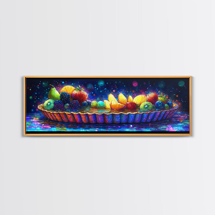 Colorful Fruit Tart With Citrus And Berries Canvas Print, Kitchen Wall Art, Bakery Decor, Food Lover Gift, Dining Room Print